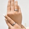 حلقه ست نقره مردانه و زنانه - zi-h-14 - 1