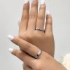 حلقه ست نقره نگین پرنسس - zi-h-18 - 1