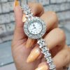 ساعت نقره زنانه طرح گل و برگ - zi-w-33 - 1