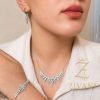 سرویس نقره زنانه 925 زنجیری ظریف